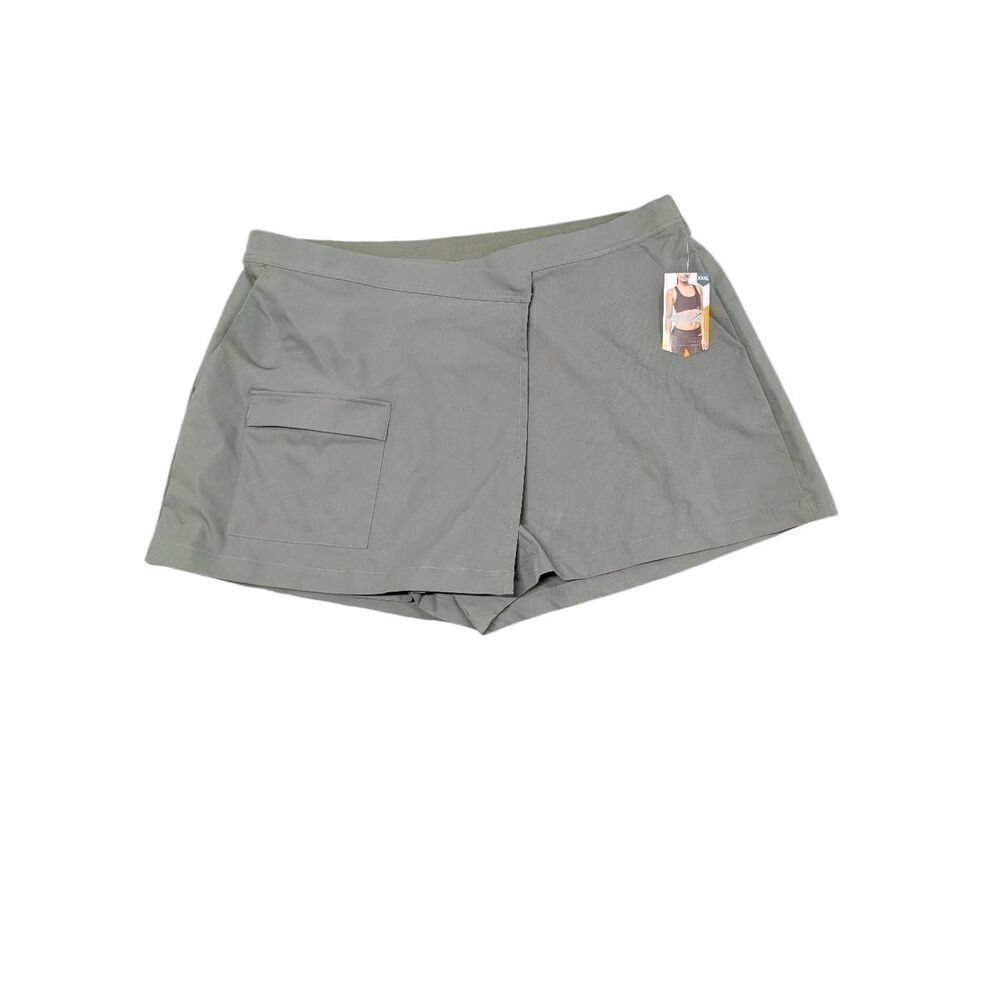 NWT Avia Cargo Skirt Hike Skort Casual Green Midnight Mini Skirt Side Slit High